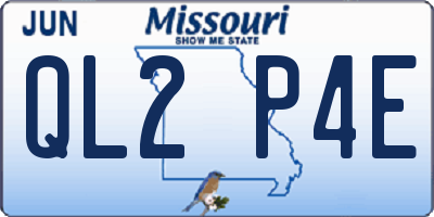 MO license plate QL2P4E