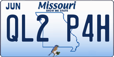 MO license plate QL2P4H