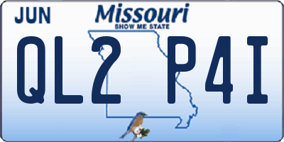 MO license plate QL2P4I