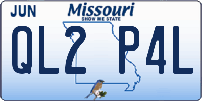MO license plate QL2P4L