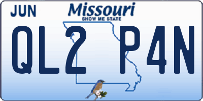 MO license plate QL2P4N