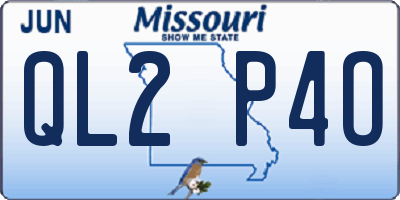 MO license plate QL2P4O