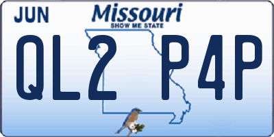 MO license plate QL2P4P