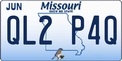 MO license plate QL2P4Q