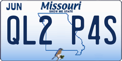 MO license plate QL2P4S