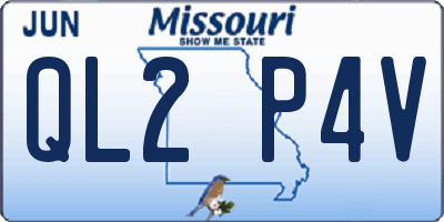 MO license plate QL2P4V