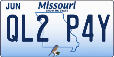 MO license plate QL2P4Y