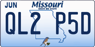 MO license plate QL2P5D
