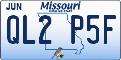 MO license plate QL2P5F