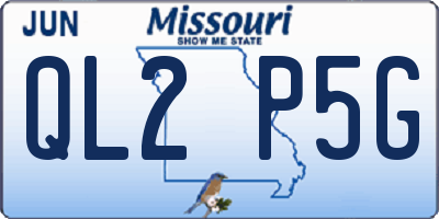MO license plate QL2P5G