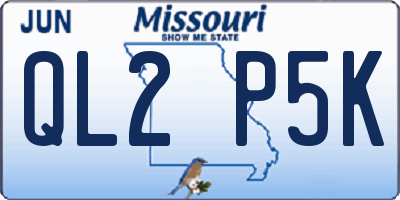 MO license plate QL2P5K