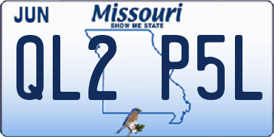 MO license plate QL2P5L