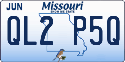 MO license plate QL2P5Q