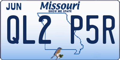 MO license plate QL2P5R