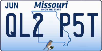 MO license plate QL2P5T