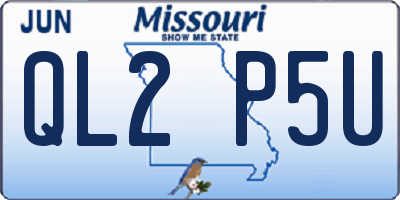 MO license plate QL2P5U