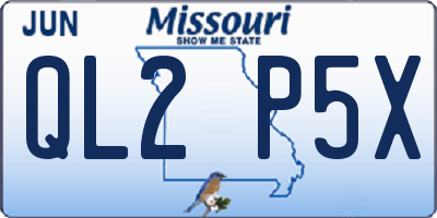 MO license plate QL2P5X