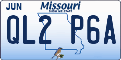 MO license plate QL2P6A