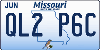 MO license plate QL2P6C