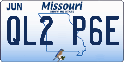 MO license plate QL2P6E