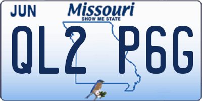 MO license plate QL2P6G