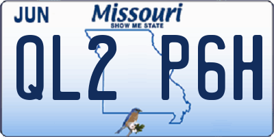 MO license plate QL2P6H