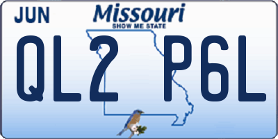 MO license plate QL2P6L