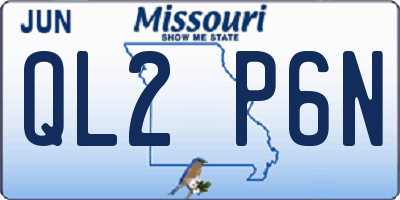 MO license plate QL2P6N