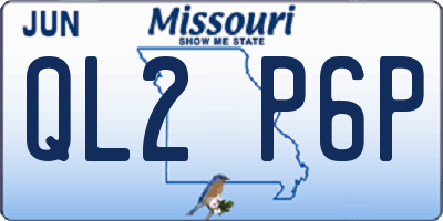 MO license plate QL2P6P