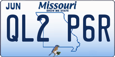 MO license plate QL2P6R
