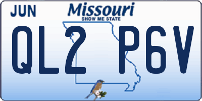 MO license plate QL2P6V