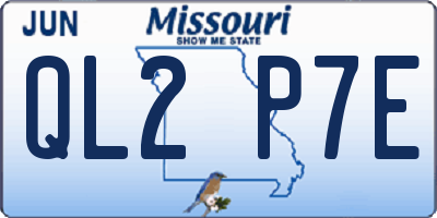 MO license plate QL2P7E