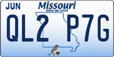 MO license plate QL2P7G