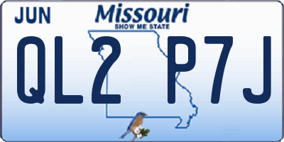 MO license plate QL2P7J