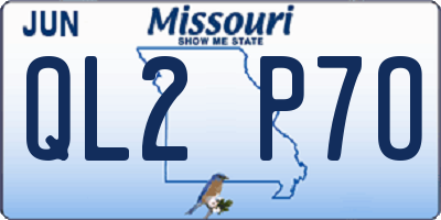 MO license plate QL2P7O