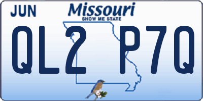 MO license plate QL2P7Q