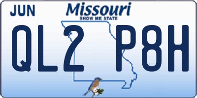 MO license plate QL2P8H