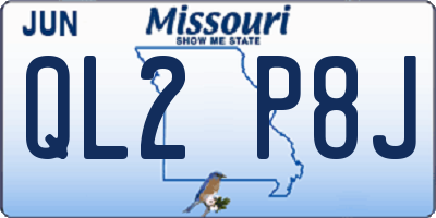 MO license plate QL2P8J