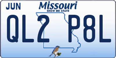 MO license plate QL2P8L