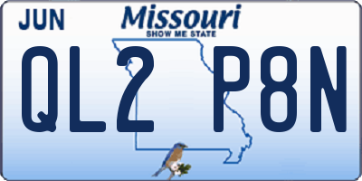 MO license plate QL2P8N