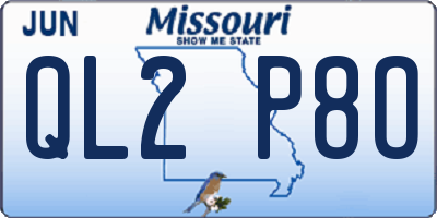 MO license plate QL2P8O