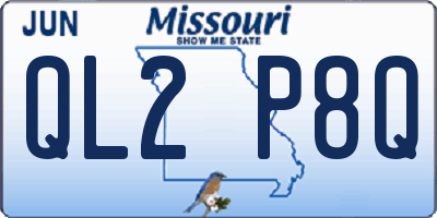 MO license plate QL2P8Q