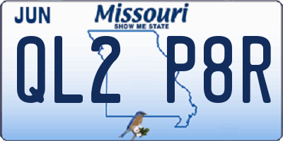 MO license plate QL2P8R