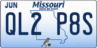MO license plate QL2P8S