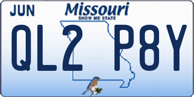 MO license plate QL2P8Y