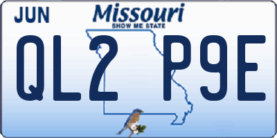 MO license plate QL2P9E