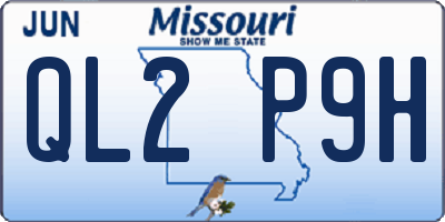 MO license plate QL2P9H