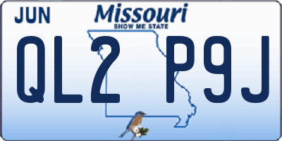 MO license plate QL2P9J