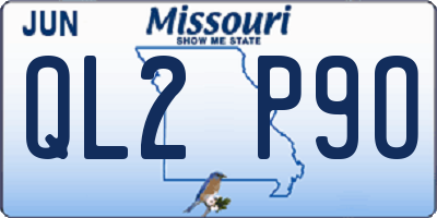 MO license plate QL2P9O