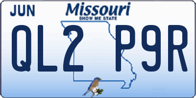 MO license plate QL2P9R